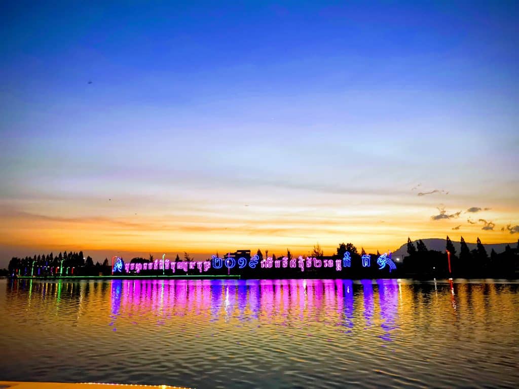 sunset kampot boat
